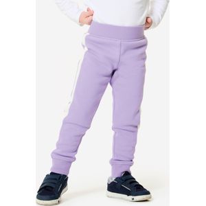 Warme joggingbroek voor kinderen paars/wit