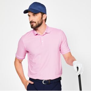 Golfpolo met korte mouwen voor heren ww500 pastelfuchsia