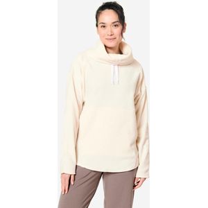 Fleece sweater voor yoga relaxatie dames beige