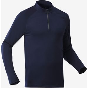 Thermoshirt voor skiën heren bl 500 1/2 rits blauw ffs