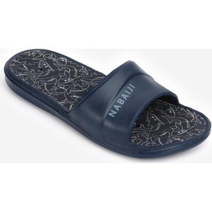 Badslippers slap 500 kinderen haaienprint zwart