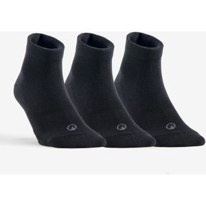 Halfhoge tennissokken rs 160 zwart set van 3 paar