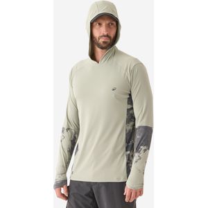 Uv-werend shirt voor vissen 500 met capuchon upf 50+ groen