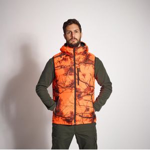 Gewatteerde bodywarmer voor de jacht treemetic fluo