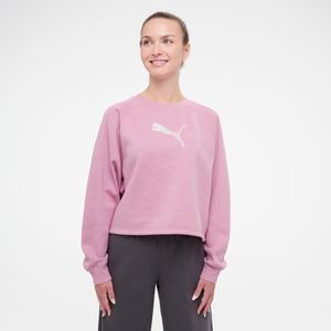 Cropped sweater voor dames katoen roze