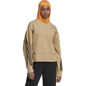 Sweater voor fitness en soft training dames future icons beige