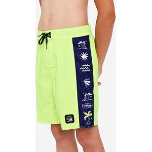 Boardshort voor surfen jongens 900 band geel