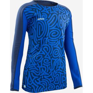 Voetbalshirt kind met lange mouwen viralto letters blauw