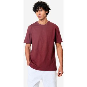Fitness t-shirt met ronde hals voor heren bordeaux