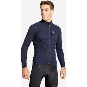 Aansluitende mtb-winterjas met lange mouwen voor heren nachtblauw