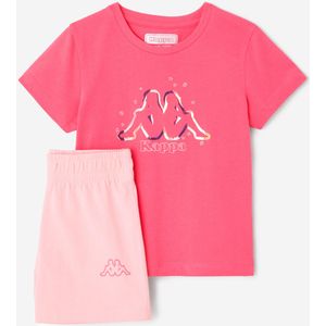 Kids sport outfit t-shirt en korte broek - roze