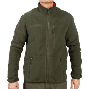 Omkeerbaar fleecejack voor de jacht 500 groen/oranje fluo