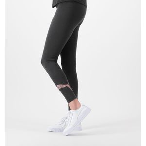 Fitness legging met hoge taille dames zwart