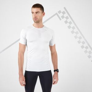 Hardloopshirt met korte mouwen voor heren run 500 comfort skin wit