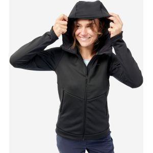 Fleece jas voor wandelen dames mh520 met capuchon