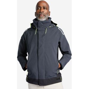 Zeiljack sailing 500 heren wind- en waterdicht grijs/zwart