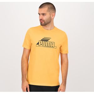 Fitness t-shirt heren katoen oranje