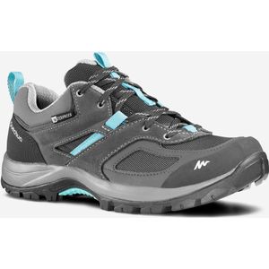 Waterdichte bergwandelschoenen voor dames mh100 grijs blauw