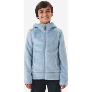Warme fleece jas voor wandelen kinderen 7-15 jaar mh500 grijsblauw