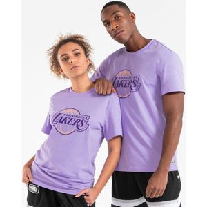 Basketbal-t-shirt voor heren/dames ts 900 nba lakers paars
