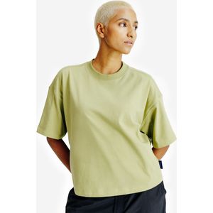 Cropped dames t-shirt groen