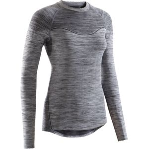 Fiets thermoshirt dames met lange mouwen 500 grijs