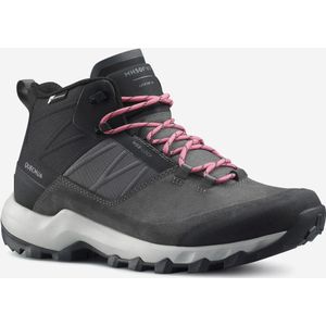 Waterdichte schoenen voor bergwandelen dames mh500 mid grijs