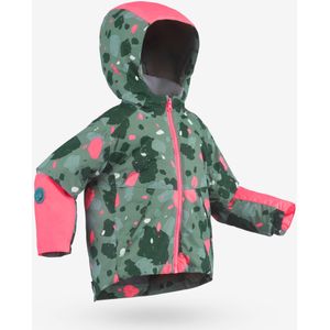 Ski-jas 500 voor kinderen roze en groen