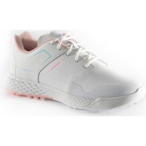 Waterdichte golfschoenen voor meisjes grip wit en roze
