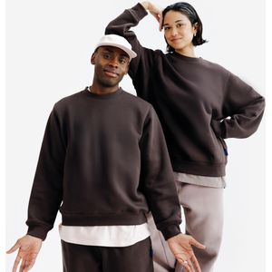 Uniseks sweater met ronde hals elementals bruin