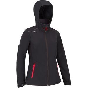 Winddichte softshelljas voor dames sailing 900 zwart