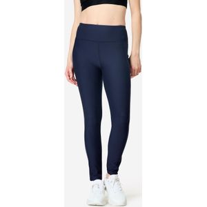 Fitnesslegging met smartphonezak voor dames marineblauw