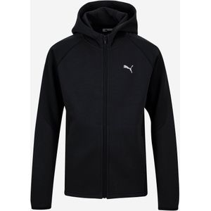 Hoodie met rits voor kinderen active zwart