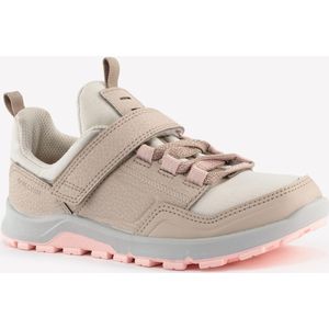 Wandelschoenen met klittenband voor kinderen nh500 low beige roze 28 tot 34