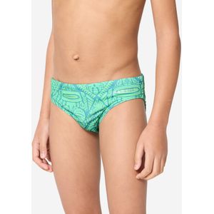 Zwemslip 500 tiki jongens waterpolo turquoise
