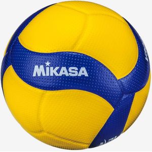 Volleybal maat 5 mikasa v300w geel en blauw