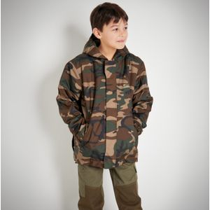 Warme camouflagejas voor kinderen 100 woodland