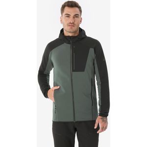 Fleece jas mh500 voor heren full zip zwart