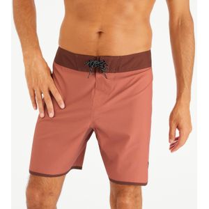 Lange boardshort 18" voor surfen heren 500 bordeaux