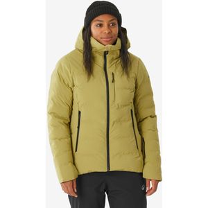 Ski- en snowboardjas 500 dames gewatteerd kaki