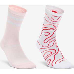 Hoge fitness sokken 2 paar roze