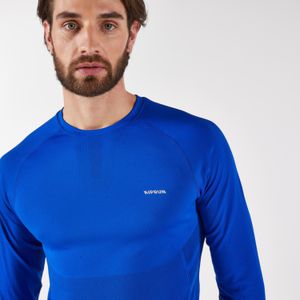 Hardloopshirt run 500 lange mouwen heren blauw