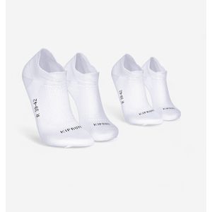 Dunne onzichtbare hardloopsokken run 500 set van 2 paar