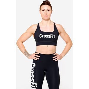 Sportbeha voor crossfit® gemiddelde ondersteuning zwart