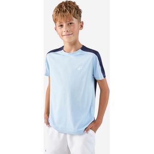 Tennisshirt met ronde hals voor kinderen dry blauw