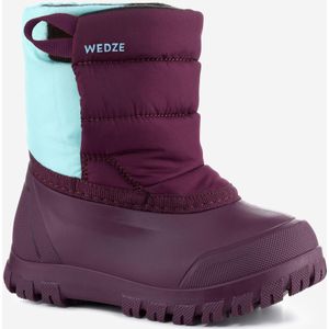 Sneeuwlaarzen voor peuters sleeën warm paars/turquoise