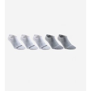 Lage sportsokken rs 160 wit/grijs set van 5 paar