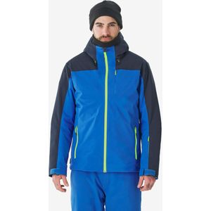 Warme en waterdichte ski- en snowboardjas voor heren jkt 500 blauw/zwart