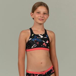 Bikinitop voor zwemmen meisjes kamyleon spor
