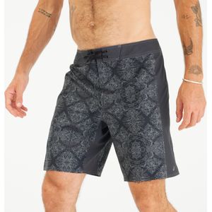Lange boardshort 19" voor surfen heren 500 arch scarabia zwart